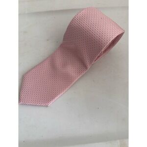 Haines & Bonner Silk Tie Mens OS Pink Textured Handmade London Luxury Necktie